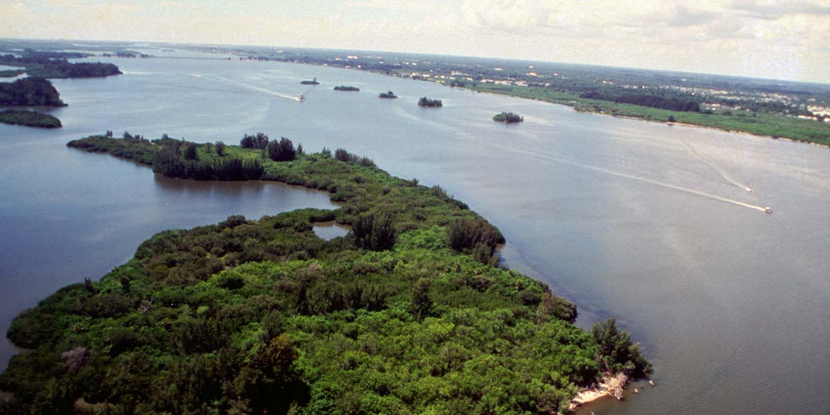 A small portion of the Indian river lagoon
